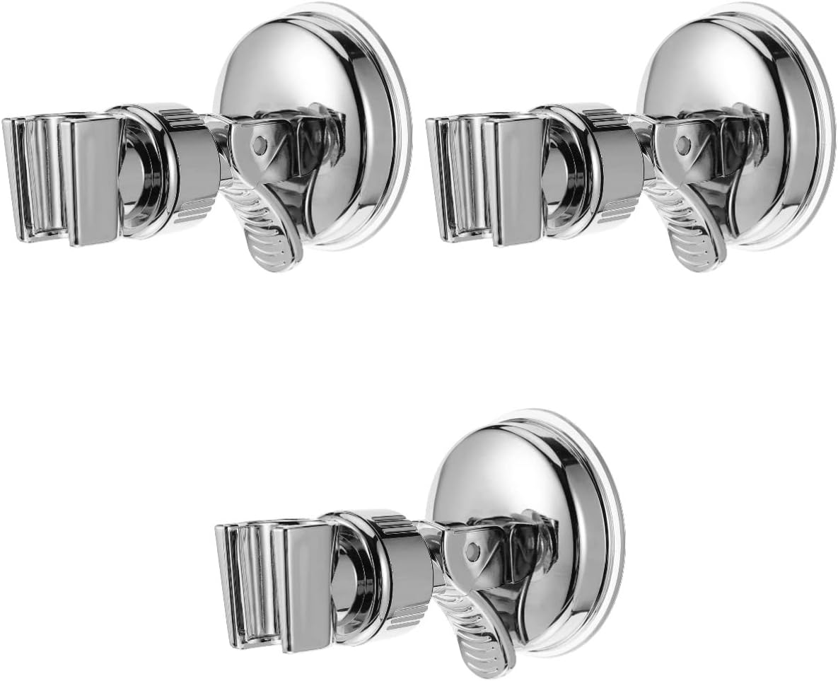 Zerodeko 3 Pcs Shower Head Adjustable Base Vacuum Hoses Handheld Shower