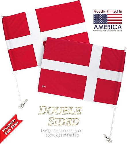 Miniatura 204 de Bandera de Estados Unidos con poste para coche, bandera para carros, 2 unidades, bandera de América, capó para auto, 4 de julio, decoración