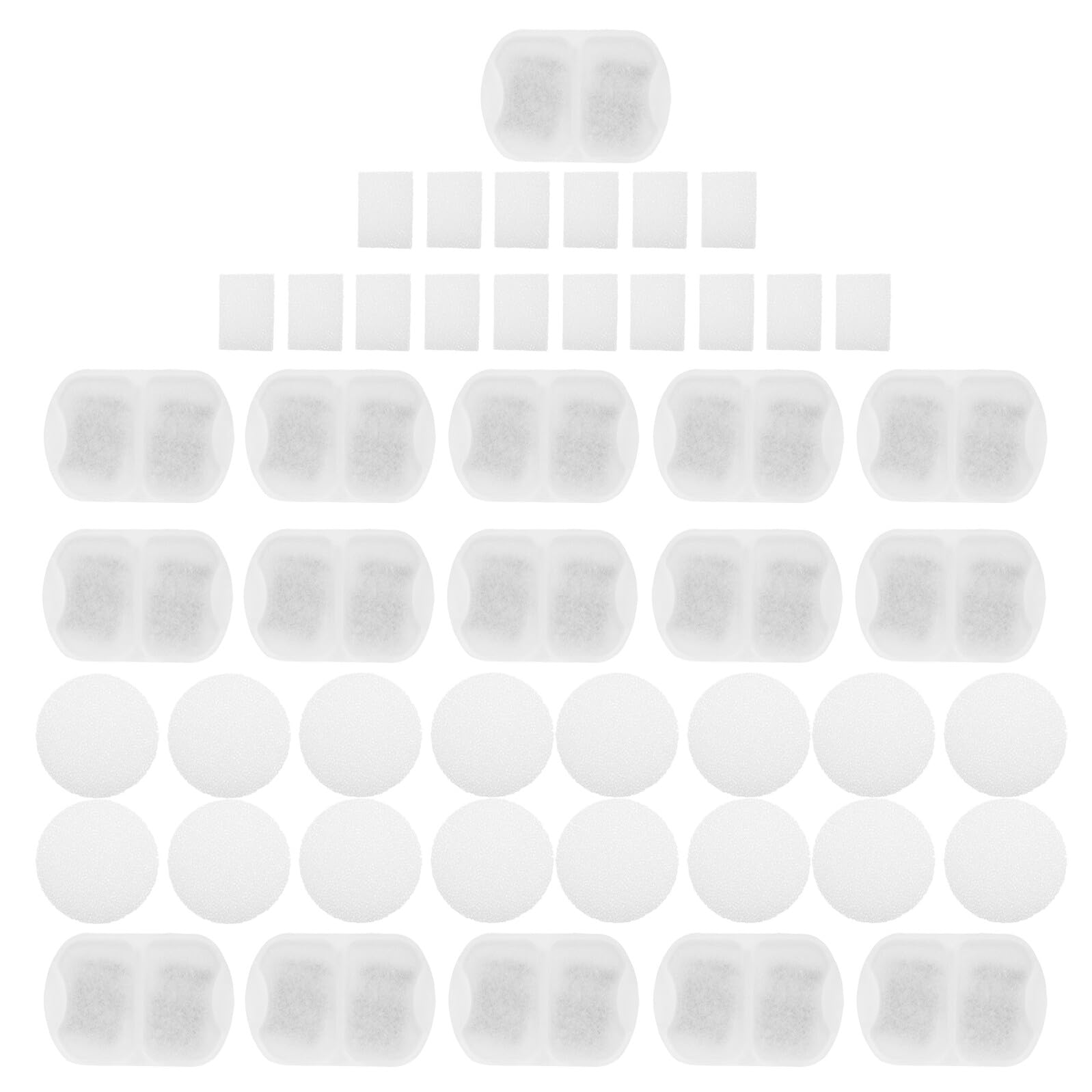 48 Filtros de Repuesto para Fuentes de Agua para Gatos y Perros Filtración Multicapa para Eliminar Olores y Sabores, Compatibles Múltiples Modelos
