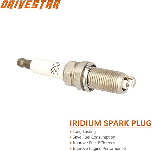 Miniatura 5 de DRIVESTAR 4 bujías de iridio 4 bobinas de encendido 2002 2003 2004 2005 2006 para Nissan Altima 2002-2006 para Nissan Sentra 2.5L L4 reemplaza UF350