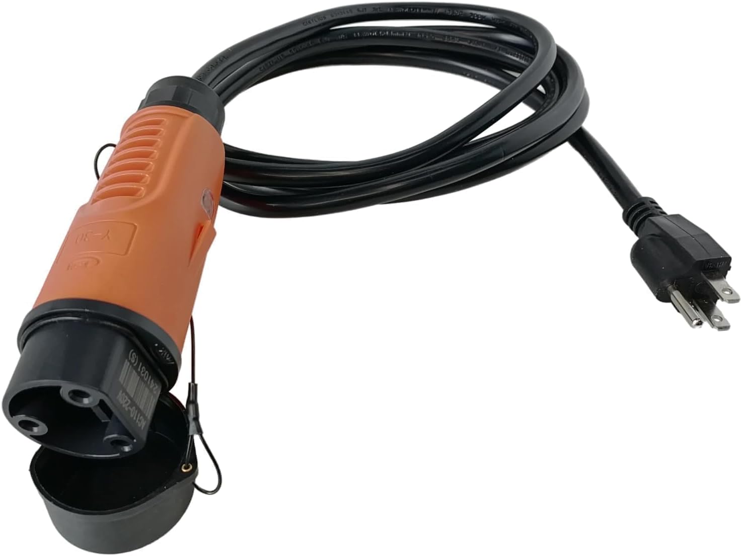 ETL Listed Y-30 Golf Cart Charging Power Cord for Coleman DR48V & Kandi AGM Kruiser 4P EV, 14 AWG Heavy Duty Charge Cable, Orange 8.2 ft