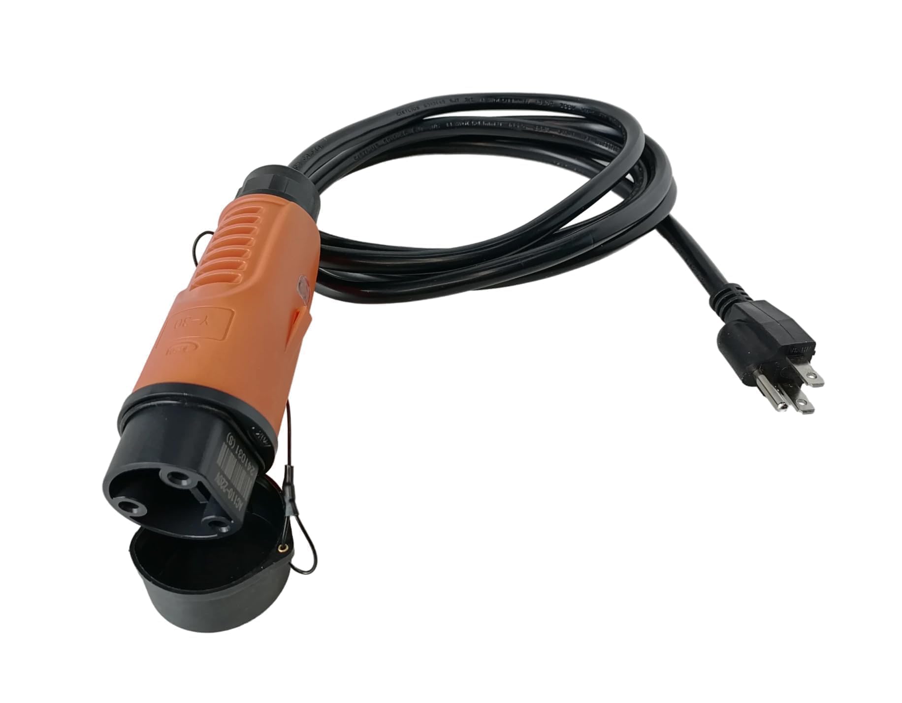 COMFGET ETL Listed Y-30 Golf Cart Charging Power Cord for Coleman DR48V & Kandi AGM Kruiser 4P EV, 14 AWG Heavy Duty Charge Cable, Orange 8.2 ft
