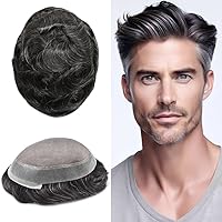 Vista 54 de Pieza de cabello humano real para hombre, sistema de reemplazo de unidades de cabello para hombres, piezas de cabello duradero, tupé para hombres