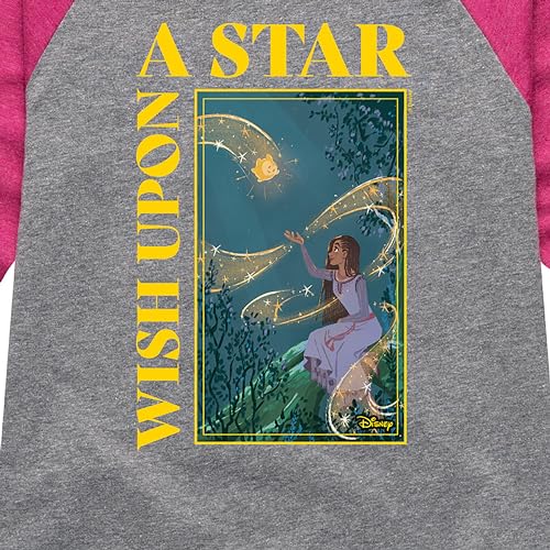 Disney Wish - Wish Upon A Star - Toddler & Youth Girls Raglan Graphic T-Shirt3