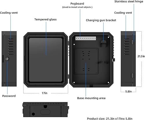 Miniatura 2 de Caja de estación de carga de vehículos eléctricos para Tesla de 3 generación caja de protección de estación de carga para Tesla para interiores y