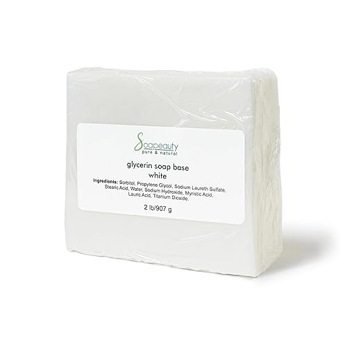 Base de jabón blanco | Glicerina derretir y verter | Natural para hacer jabón | 2 libras