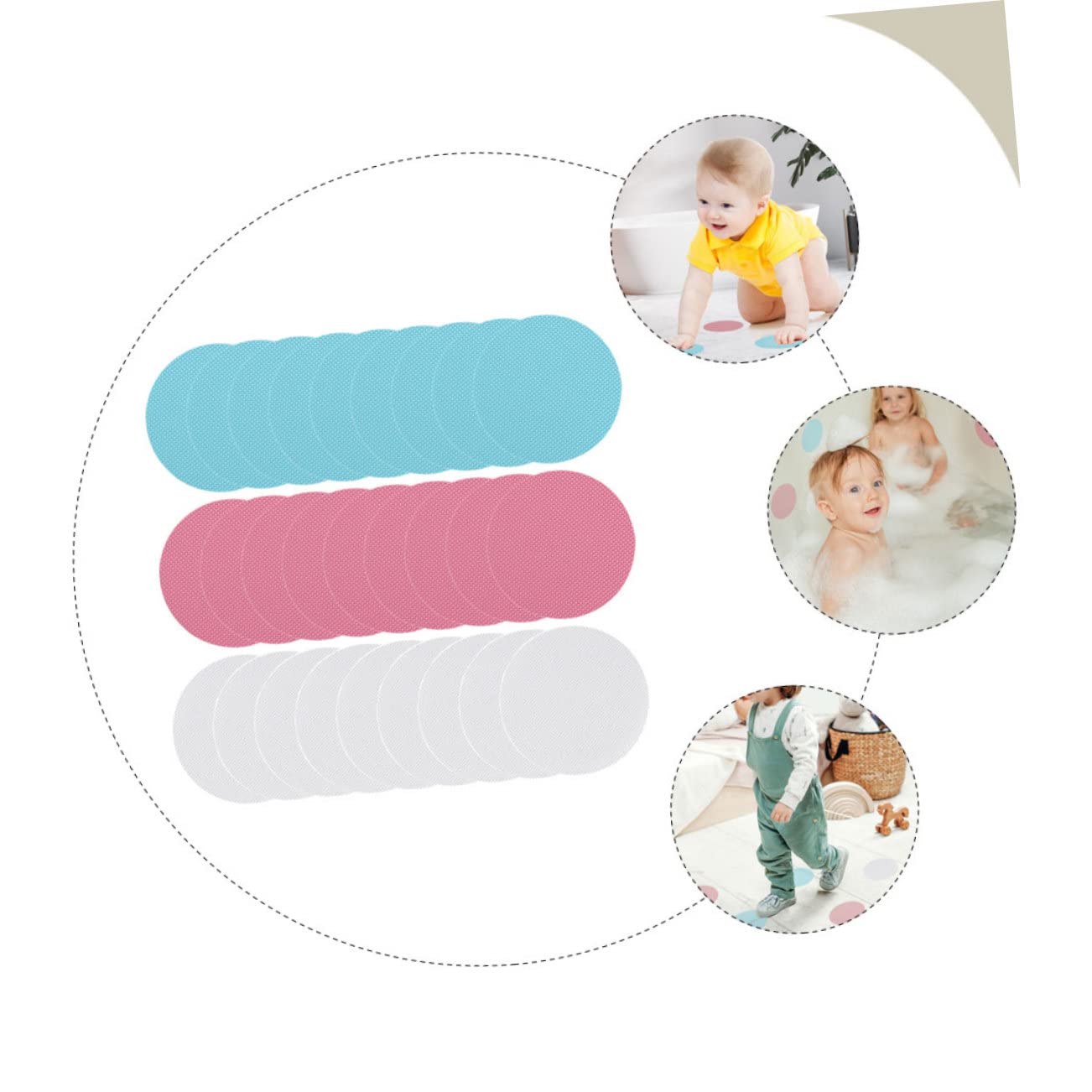 108 Pegatinas Redondas Antideslizantes Pegatinas Adhesivas para Suelo De Bañera Pegatinas Antideslizantes para Baño Pegatinas Redondas para Bañera Pegatinas Antideslizantes