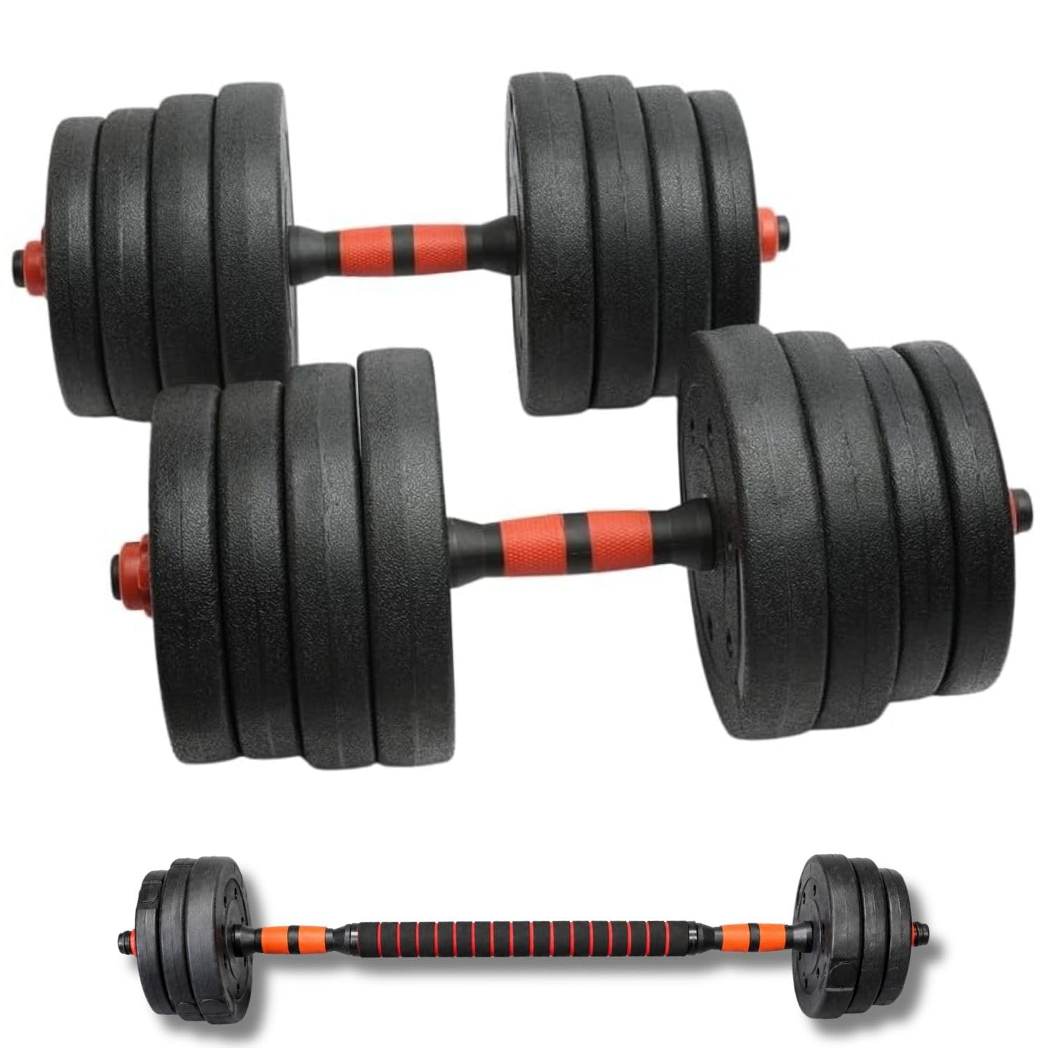 Northern Cement Dumbbells (10kg, 15kg, or 20kg Pair) – Adjustable Weight Training Dumbbells for Home Gym, Strength Workout Equipment for Arms, Chest & Full Body Training (15kg x 2 (30kg))