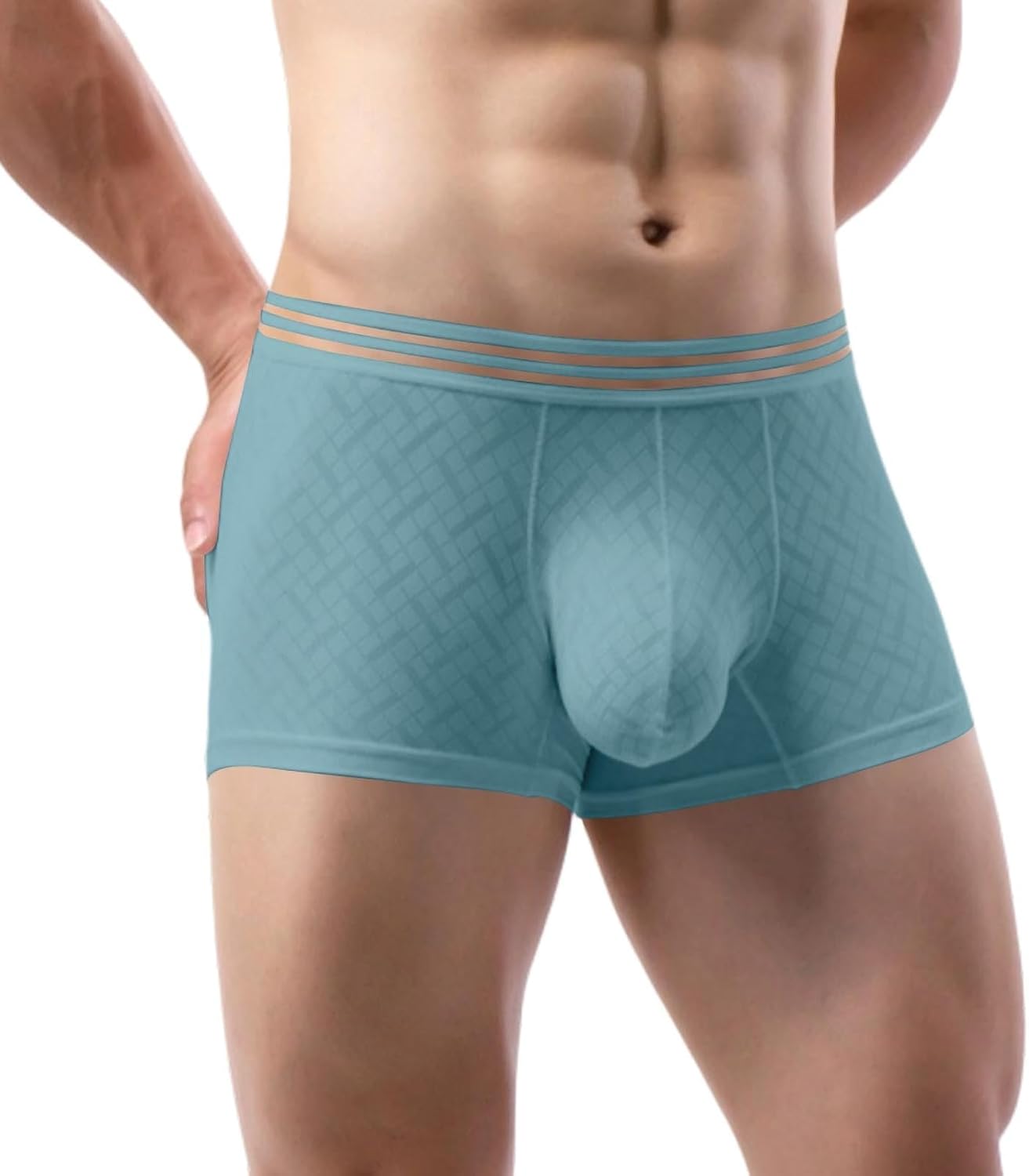 Men's Boxer Briefs Shaped Pouch Stretch Trunks Underwear