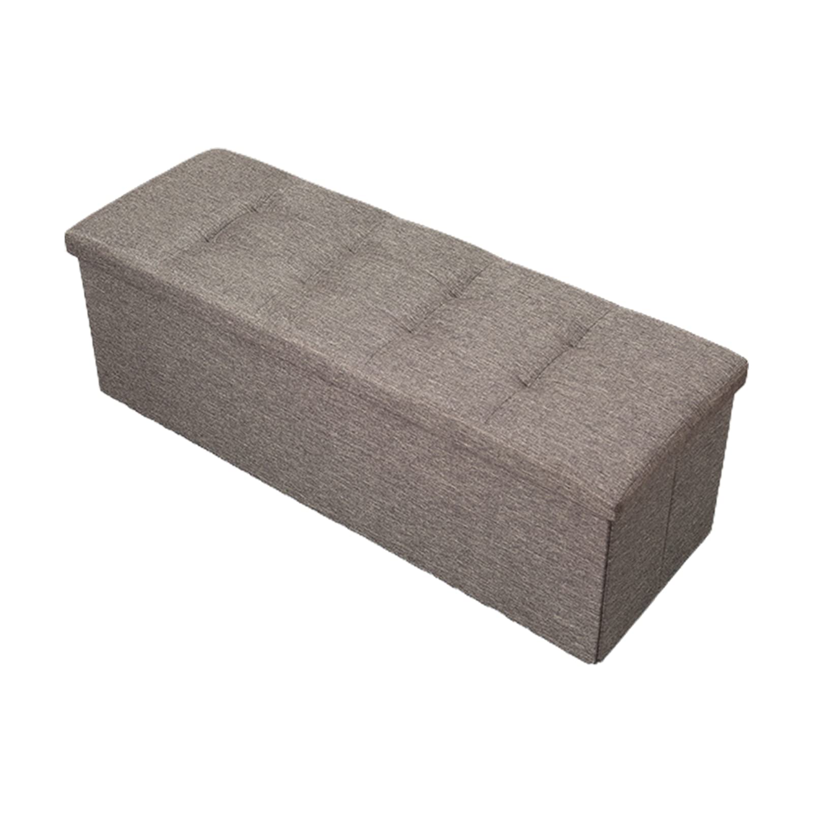 Pouf con Contenitore Portaoggetti, Cassapanca Pieghevole, Sgabello Poggiapiedi, Sgabello Imbottito, 110X38x38 - Disponibile in Diversi Colori,D