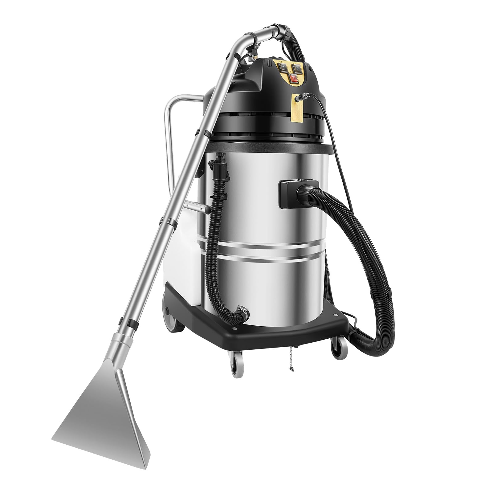 60L Commercial Carpet Cleaner Machine, 2-in-1 Wet Dry Carpet Spraying Floor Brush Cleaner Extractor Vacuum Washing Machine, 2110W,Professional Carpet Cleaning Machine with 6 Suction Tools