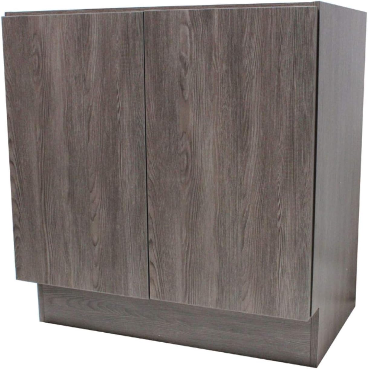 Kingsman Durable Modern European Style Double Doors Dark Walnut Pattern Bathroom Vanity Plywood Wooden Cabinet (30 Inch Cabinet)