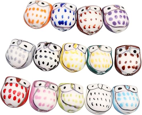 Miniatura 9 de EXCEART Cuentas de cerámica a granel Perlas dispersas Perlas de fabricación de joyas Cuentas de cerámica DIY Perlas de Cerámica Perlas de Cerámica