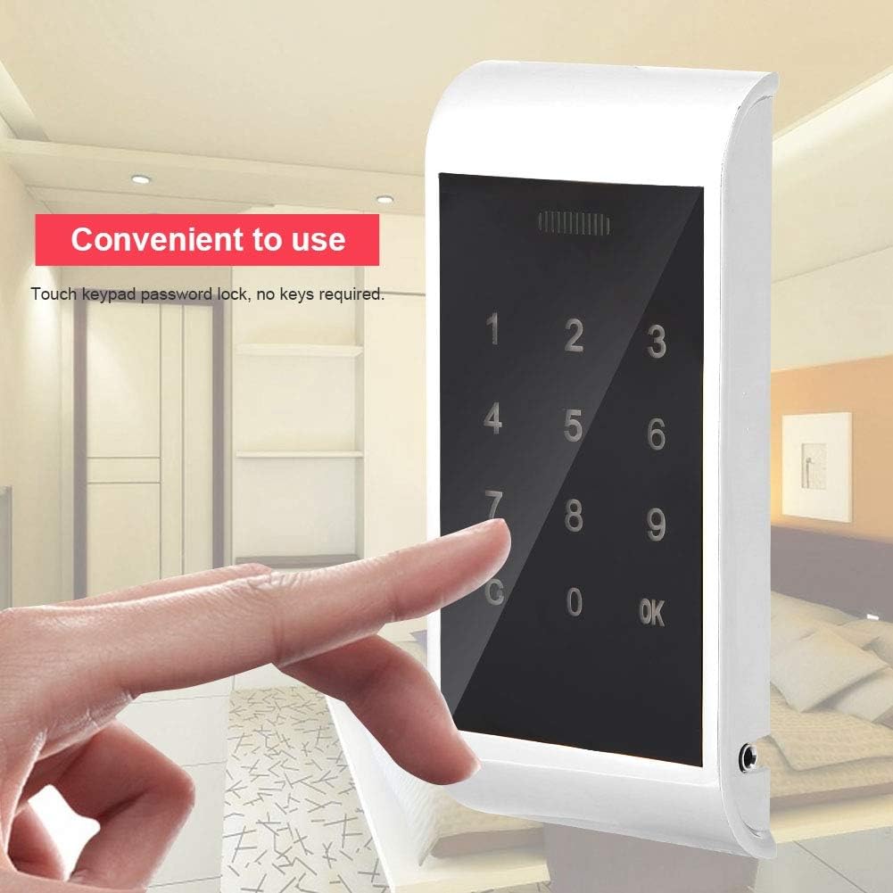 Onе-Dау Sаlе: Uр tо 60% оƒƒ Electronic Cabinet Lock Kit, Digital Combination Lock Set Touch Keypad Keyless Password Entry for Cabinet Drawer Tool Boxes (White)