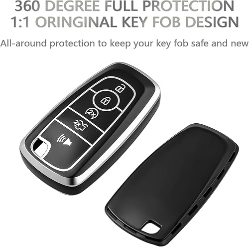 Miniatura 3 de Funda para llavero OFFCURVE con llavero para Ford Fusion Explorer Escape F150 F250 F350 F450 F550 Edge Maverick Expedition Lincoln Aviator,