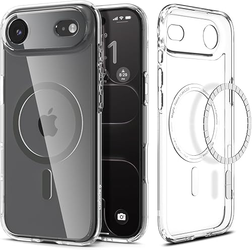 Vista 29 de Spigen Funda para iPhone 15 Pro Max, ultra híbrida MagFit [antiamarilleo] [compatible con Magsafe] - Fibra de carbono