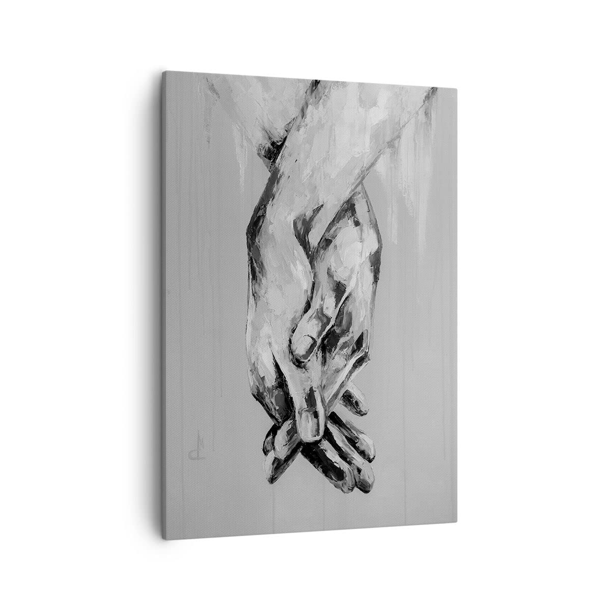 Lienzos decorativos Escrito A Mano Manos Blanco Y Negro Cuadro Sobre Lienzo Moderno Vertical 50x70cm Cuadros Decoracion Salon Dormitorio Cuadros Pared Imágenes Wall Art Prints Decor PA50x70-4566