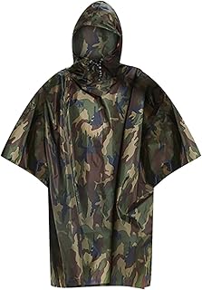 XIUH Rain Jacket Men's Waterproof Raincoat Hood Windproof Weatherproof Transition Jacket for Travel, Hiking, Cycling & Camping Rain Stylish Waterproof Raincoat