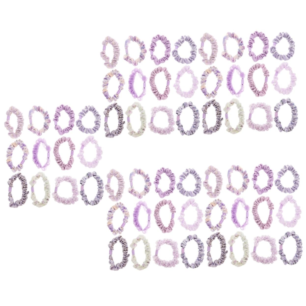 Healeved 60piezas Coleteros De Mujer Accesorios De Pelo Elásticos Scrunchies De Floral Perfectos Para Niñas y Ocasiones Especiales