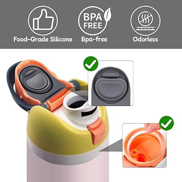 5 Sets Replacement Rubber Stopper and O Ring Gasket Compatible with Owala FreeSip 24oz 32oz,Water Bottle Lid Insert Cap Silicone Seal Parts for Owala 16/19/24/32/40oz Mouthpiece Accessories H1
