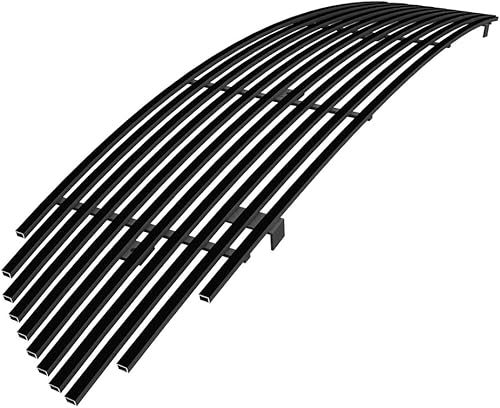 Miniatura 1 de APS Compatible con Ford Fiesta 2011-2013 SE SEL Hatch Back & 13 Titanium Lower Bumper Acero Inoxidable Negro 8x6 Horizontal Billet Rejilla Inserto