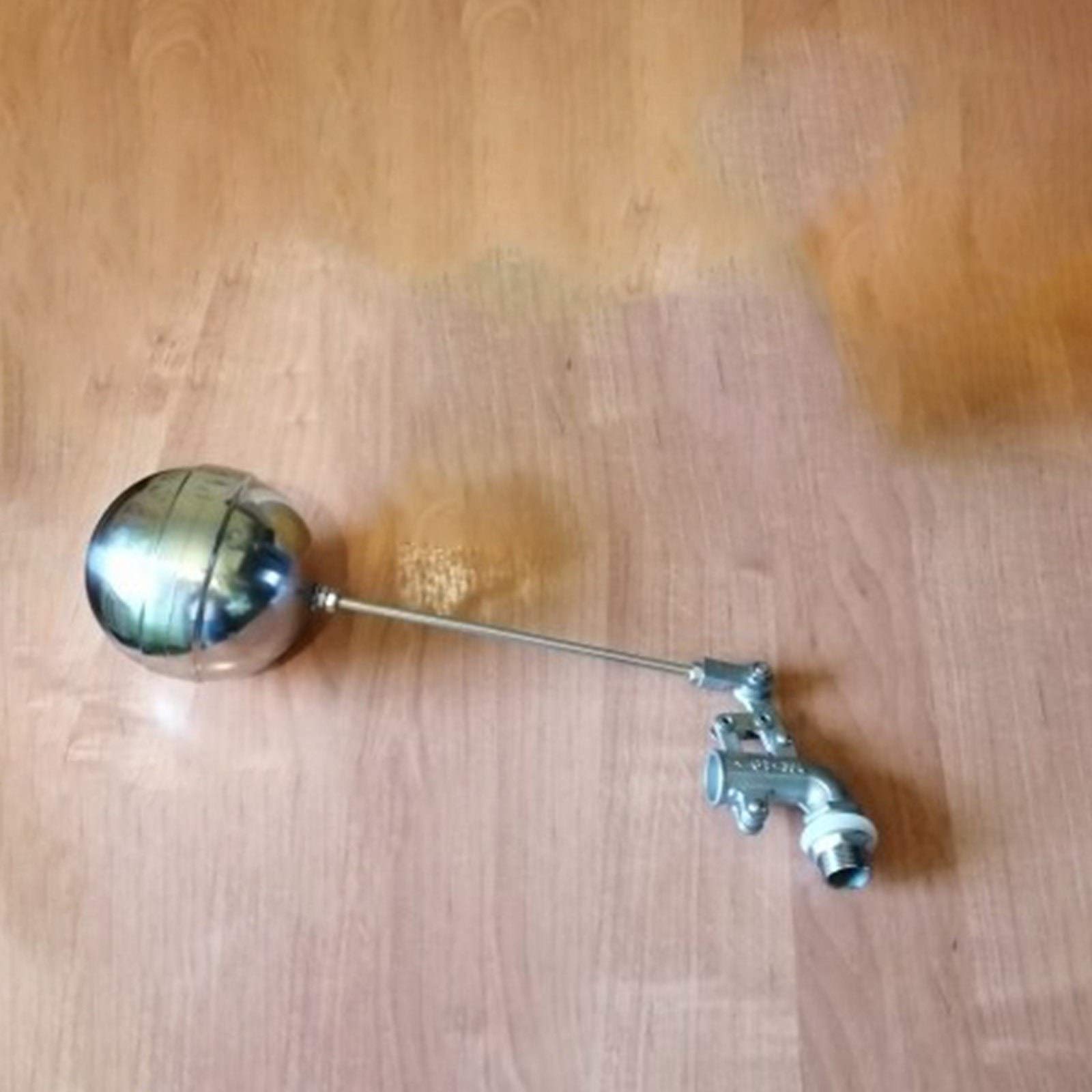 Válvula de Flotador de Bola, Válvula de Flotador Ajustable de Acero Inoxidable for Tanque de Agua, Codo Curvo, válvula de Bola Flotante, Cisterna de Flujo(1")