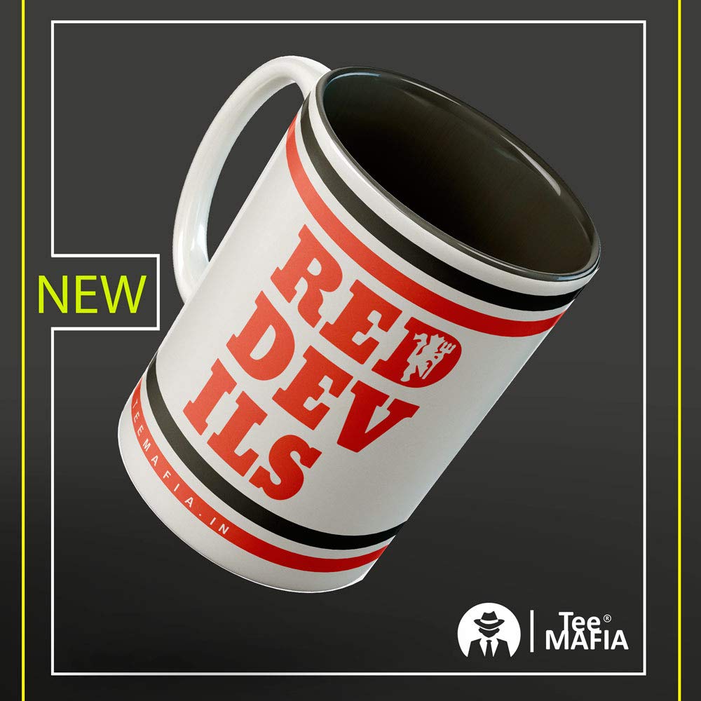 Tee Mafia Designer Manchester United Classic All Mug with Print| 11Oz Black Coffee Mug with Print | Coffee & TeaMug|Football Mug| Man utd|Hope and Dreams (White) 2