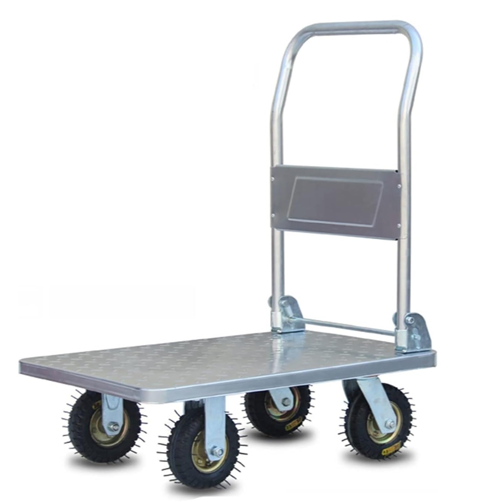 carrello Carrello a spinta, carrello robusto con piattaforma girevole, carrello pieghevole con pianale for spesa e garage