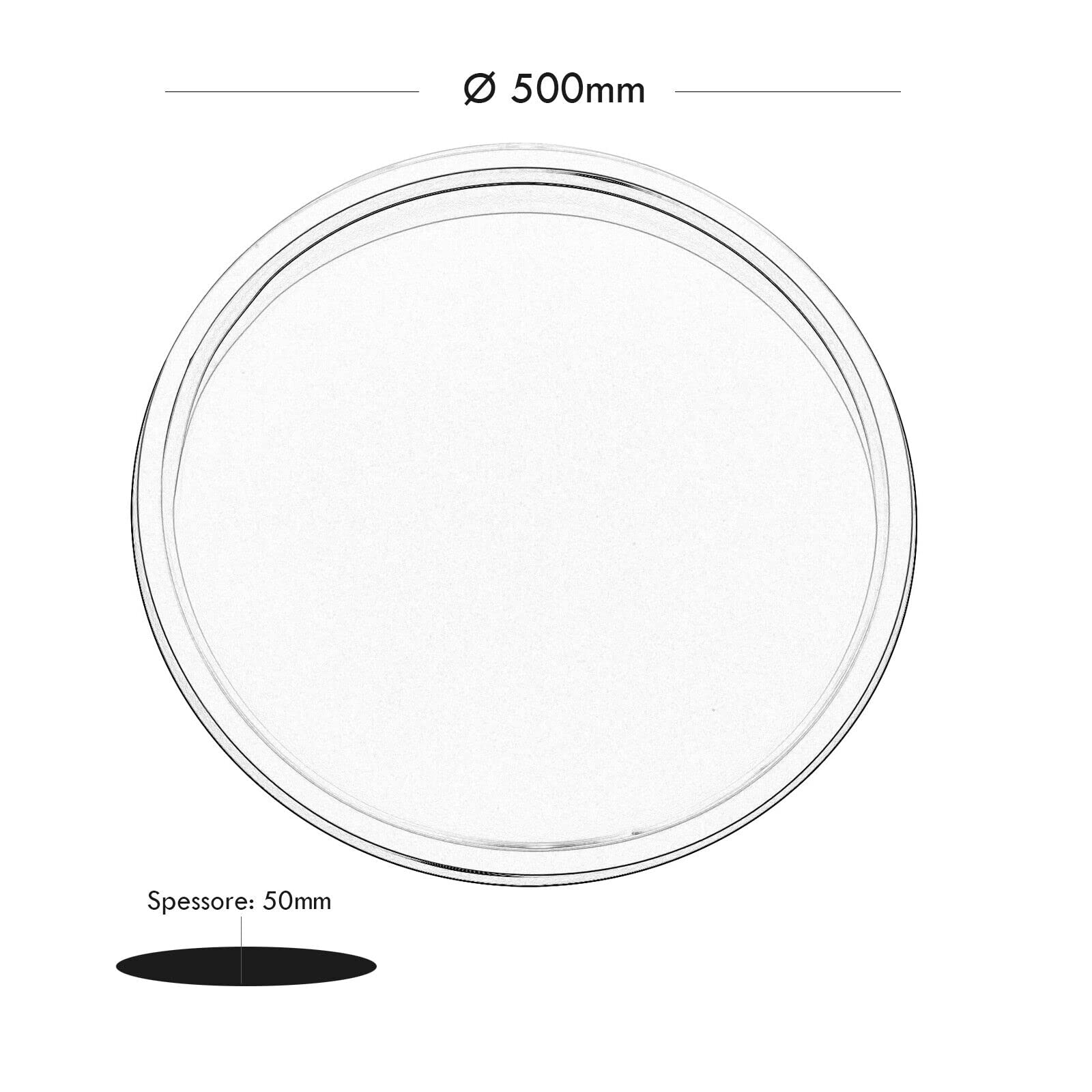 Dopastore Plafoniera da Soffitto LED 43W Design Tondo Bianco Lampada da Soffitto Stile Moderno Per Interno IP20 Per Corridoio Salone Camera (Luce calda 3000K)