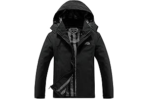 Hiking Essential: Men's Waterproof Hooded Rain Jacket, Perfect for Outdoor Adventures