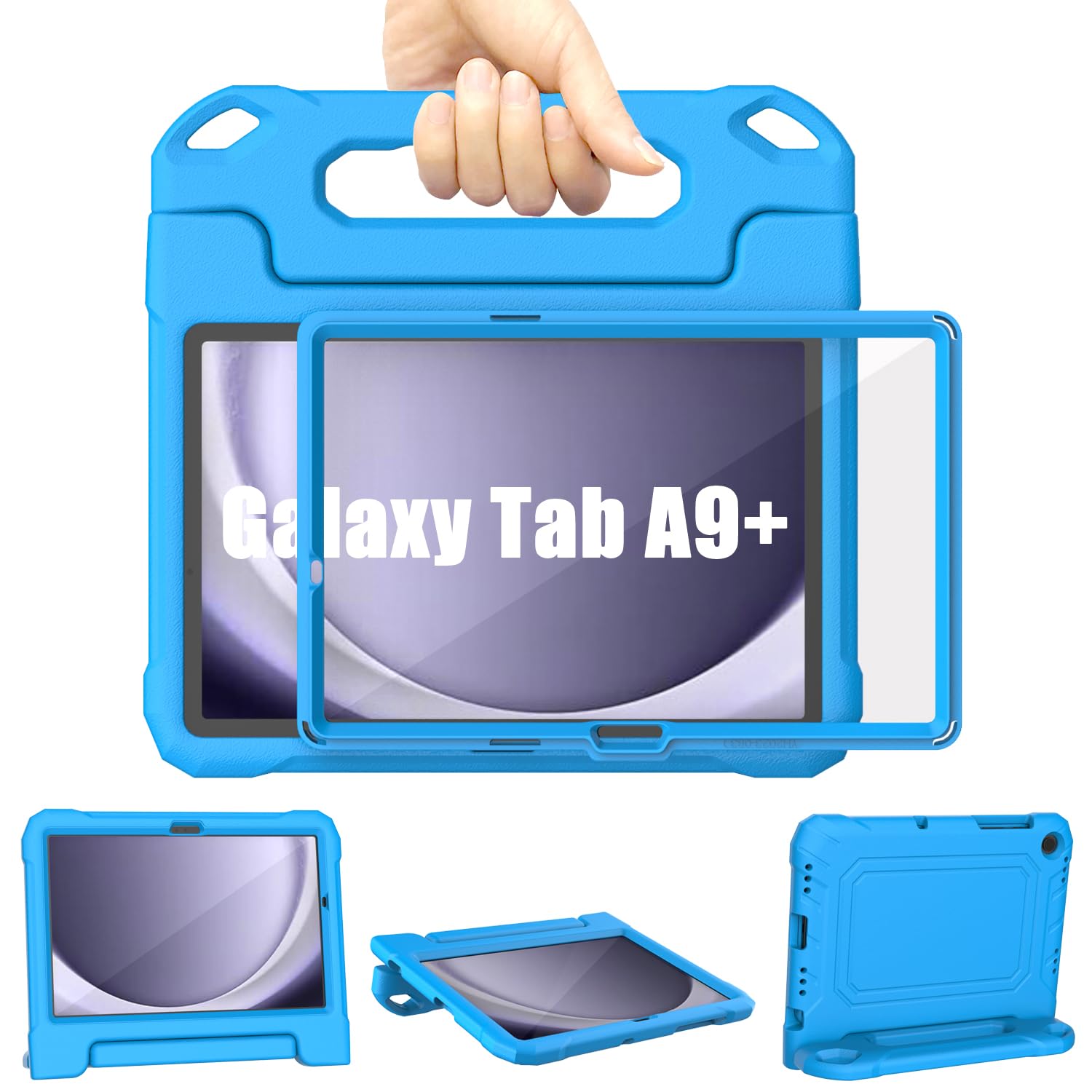 Samsung Galaxy Tab A11 Plus/A9 Plus Case Kids 11 inch 2025/2023, TrendGate Lightweight Shockproof Samsung A11+ Plus Tablet Case Built-in Screen with Handle Stand for Galaxy Tab A11+/A9+ 11'' - Blue