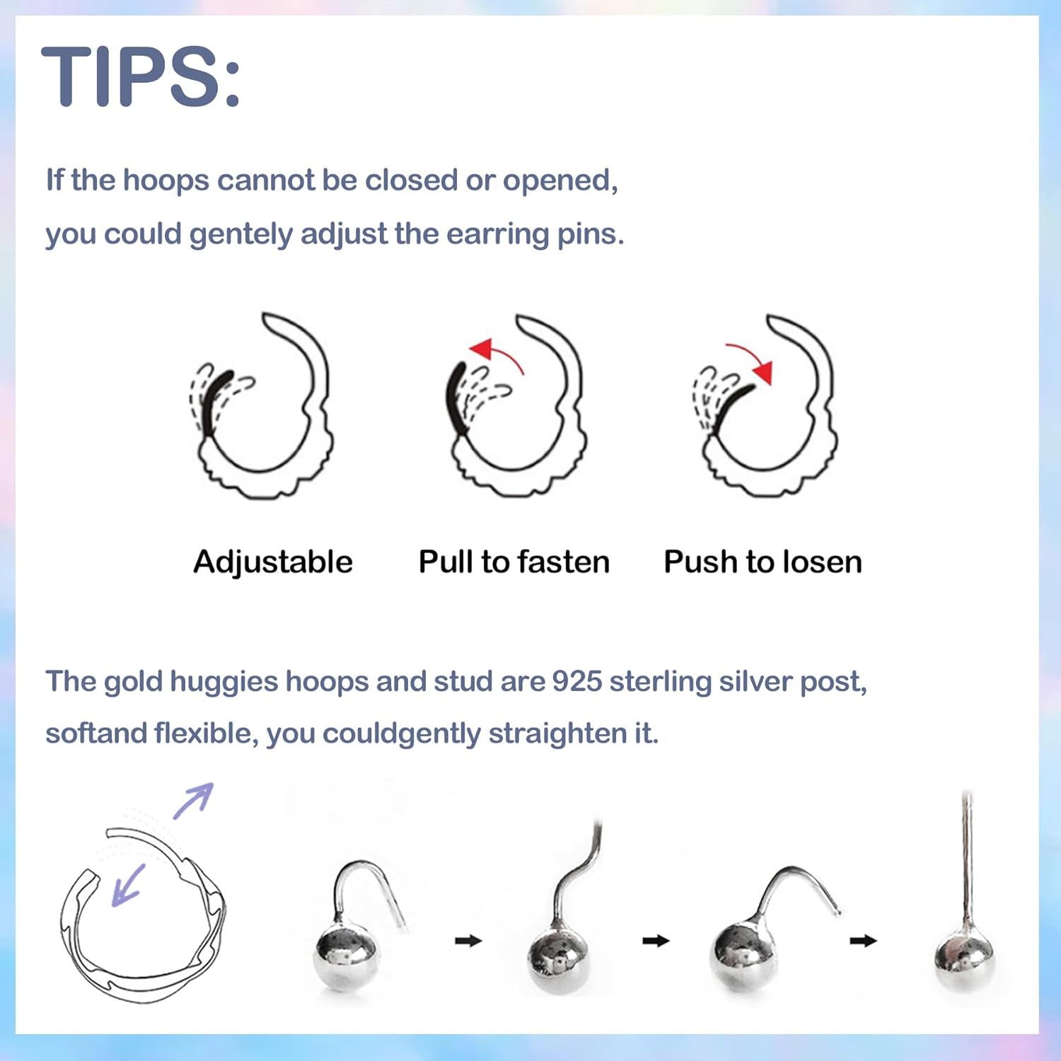 Earring Sets for Multiple Piercing Small Chunky Hoop Earrings Stack Hypoallergenic Cartilage Stud 14K Gold Silver Plated Thick U Huggie Hoops for Women - Image 6