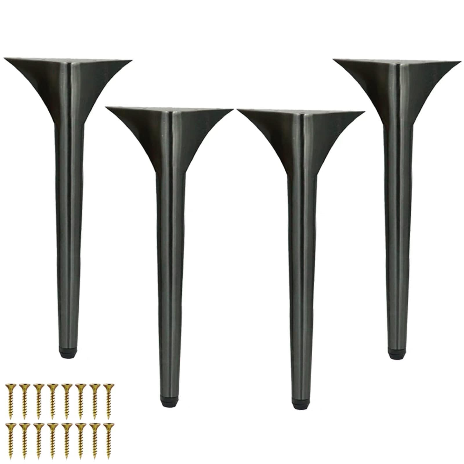 UYHBCNQD Desk Replacement Legs Set 4Pcs Furniture Legs Adjustable Furniture Foot Stainless Steel Dresser Extenders Feet Sofa Support Legs(Nero,30cm)