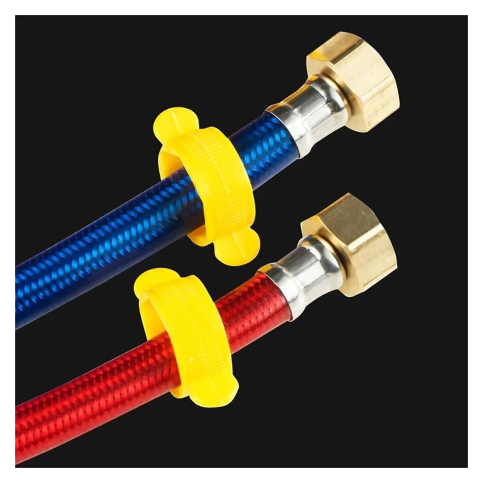 Generico Pianificazione anti-esplosione in acciaio inossidabile inossidabile da 1/2 "per tubo d'acqua flessibile flessibile for tubo flessibile for rubinetto(Red,200CM_OD 14XID 7MM)