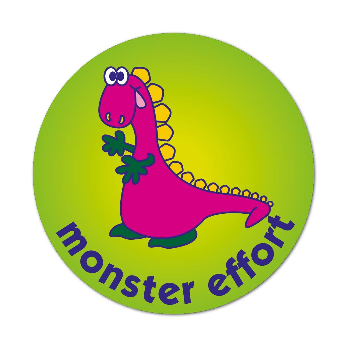 Dino - Monster Effort Stickers 38mm (Pack of 75), Green