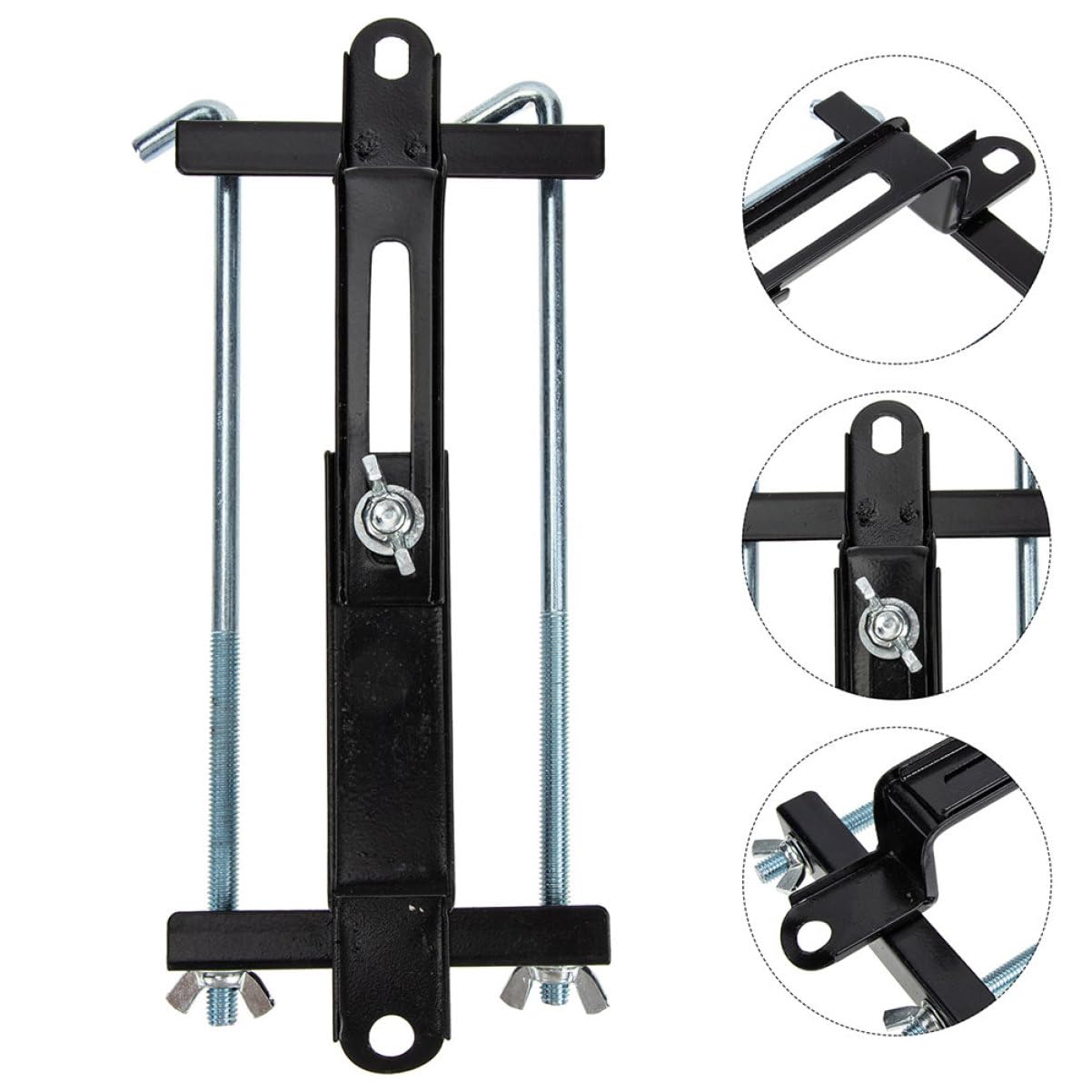 SOLUSTRE 2 pièces Support de Batterie Réglable pour Voiture Support de Fixation de Batterie Électrique Durable et Sûr