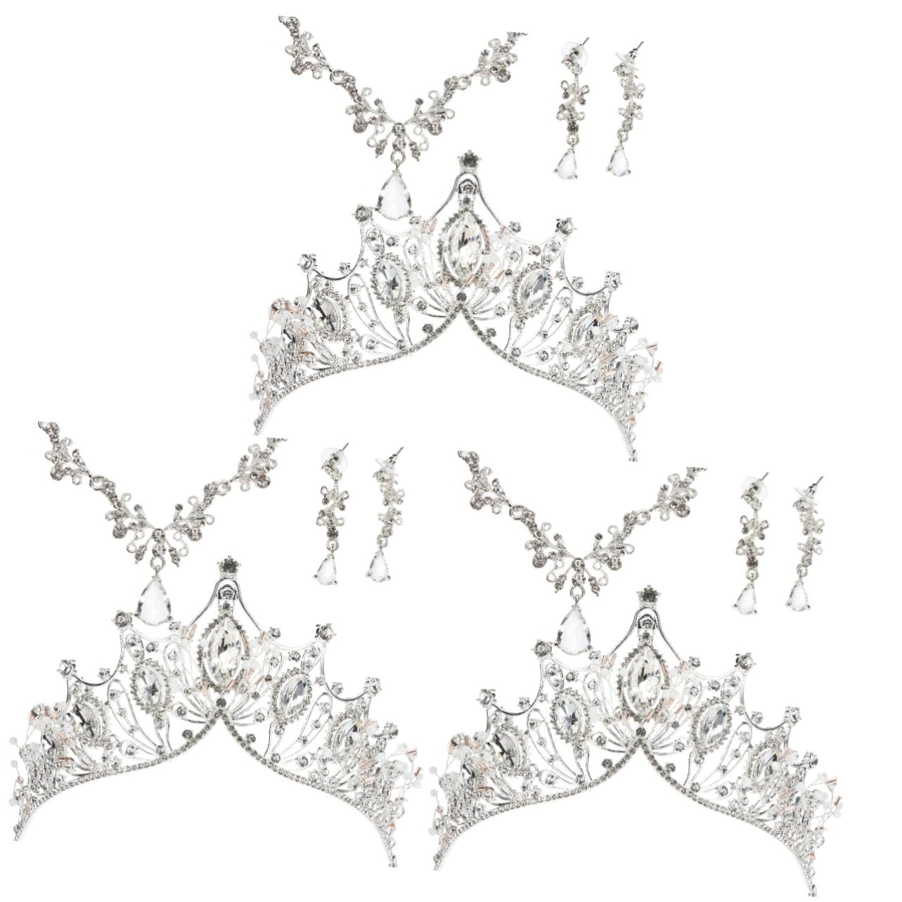 Diadèmes de mariage en argent mariée couronne alliage accessoire chignon