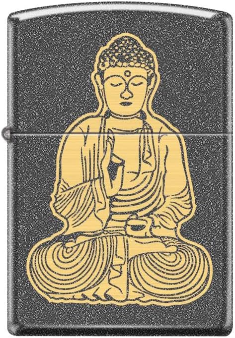 Buddah Buddha The Enlightened One Stone Finish on Brass Zippo Lighter
