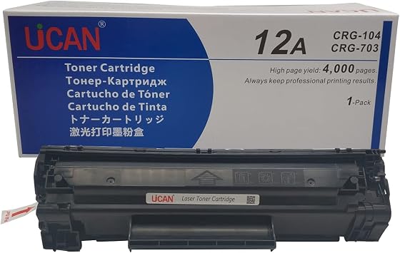 Amazon.com: Cartucho de tóner UCAN 12A compatible con HP Q2612a Laserjet  1010 1018 1020 1022 M1005 Canon CRG 103 FX10 LBP2900 LBP3000 MF4010 MF4320  FAX-L140 L160 (alto rendimiento, sin tóner, recargable) : Productos de  Oficina
