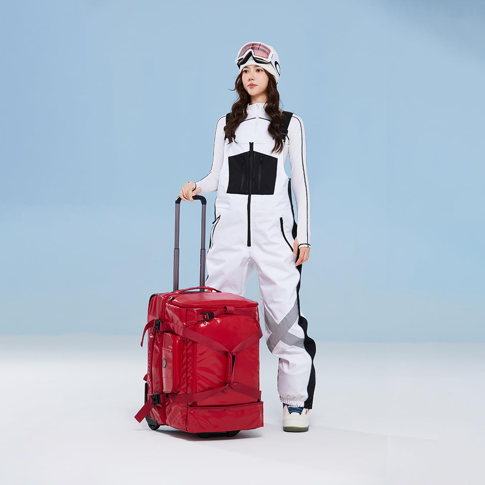 Walizka narciarska torba podróżna walizka na kółkach wodoodporny duży lekki miękki plecak snowboardowy torba sportowa z przegródkami na kółkach