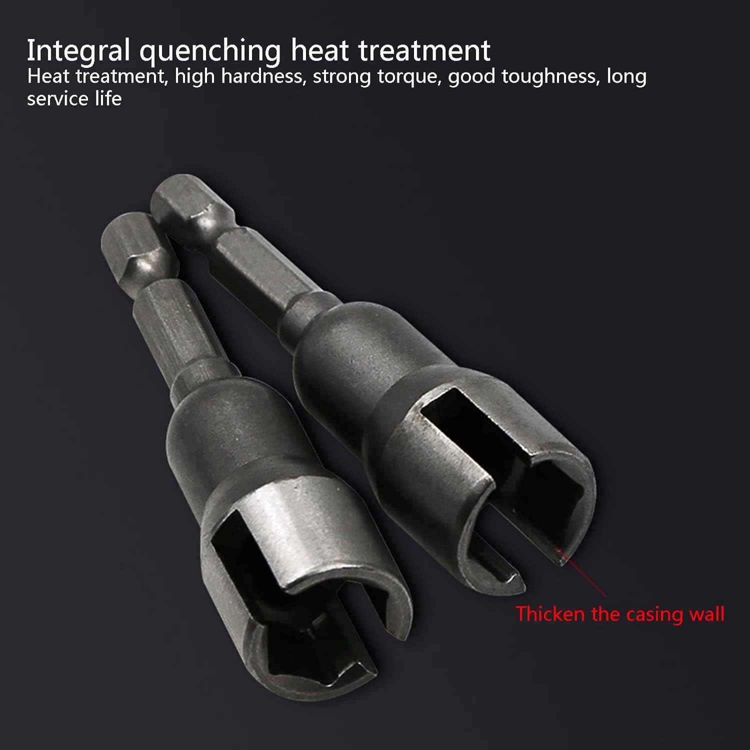 1/4" Hexagonal Shank Socket Adapter Nut For Power Tool Slotted Butterfly Bolt Socket Wrench Electric Screwdriver Sleeve Butterfly Socket Tool