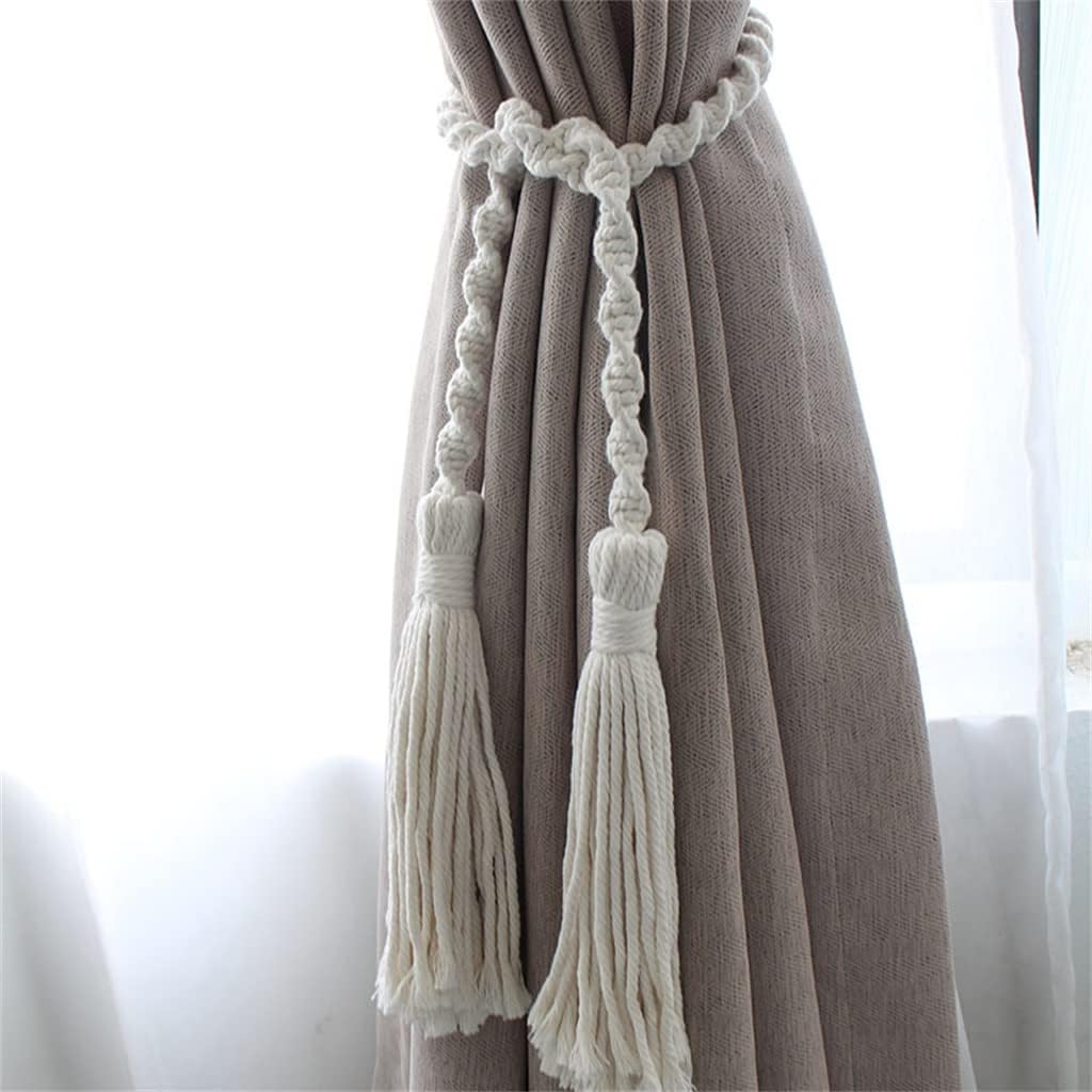 FMURY Curtain Strap Yarn Strap Strap Rope Hook Storage Hand-Woven Tassel Strap Rope Decoration