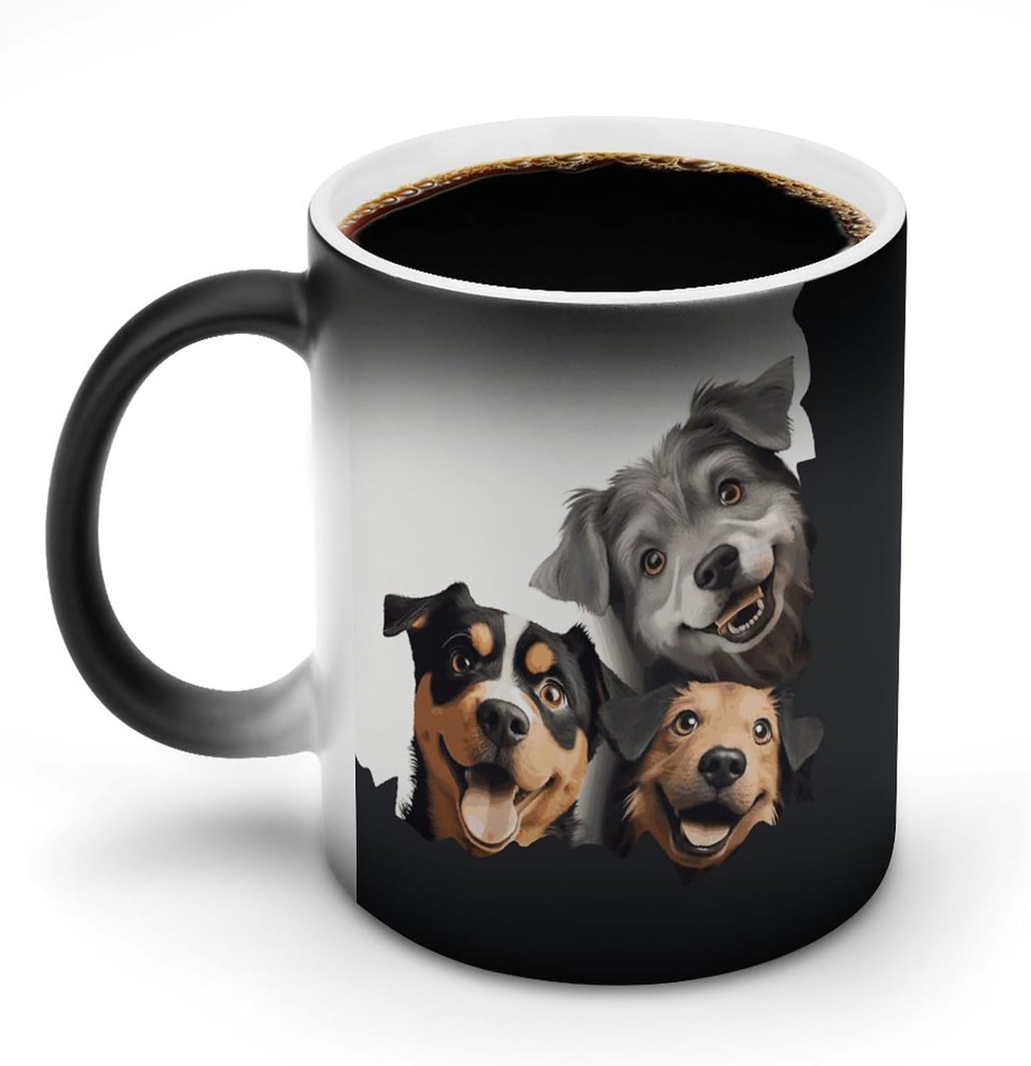 Color Changing Mug Funny Puppy Dogs Printed Ceramic Coffee Mug Heat Changing Sensitive Mug Magic Heat Changing Coffee Mug Novelty Coffee Mugs