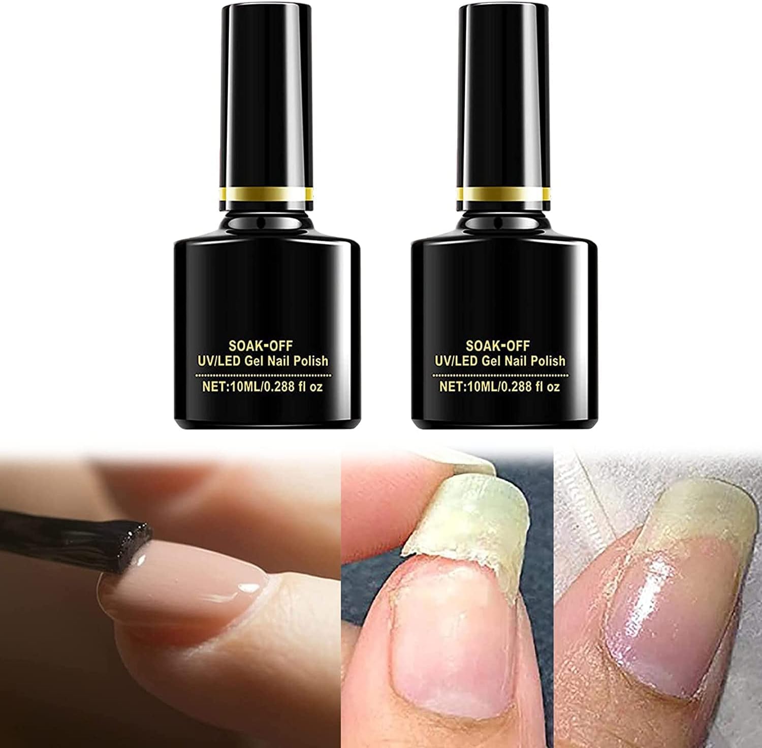 Instant Nail Repair Protect Gel, Mottled Nail Repair Gel, Split Nail Repair, Quickly Nail Repair Adding Nice Shine, Instant Repair, Durable protection (Base+Top)