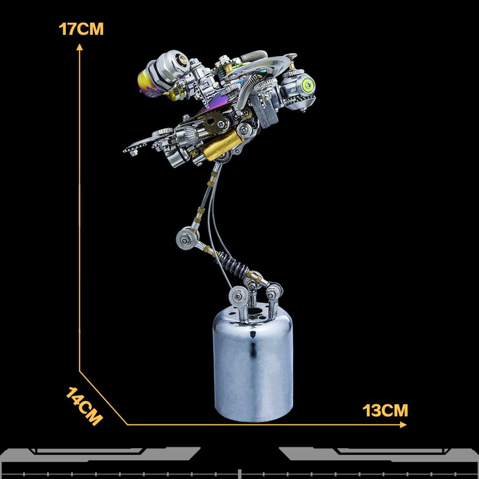 Metalowe puzzle 3D dla dorosłych, mechaniczny model montażu żółwia, rękodzieło, łamigłówka - idealna dekoracja biurka i prezenty (329+ szt.)