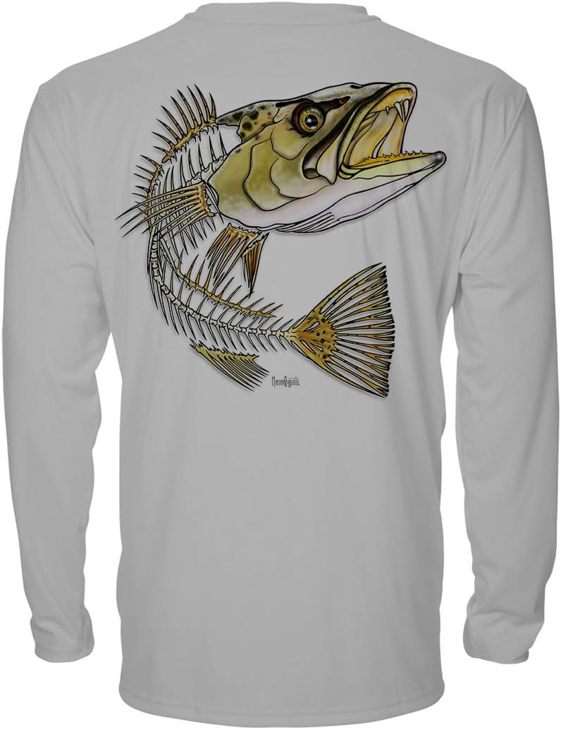 Denali Men's Teaser UPF 50+ Long Sleeve T-Shirt, UV Protection Shirt, Trophy Bones Collection by Marcos Augusto: Trout