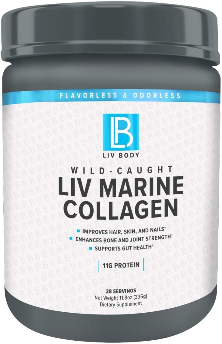 LIV Body | LIV Marine Collagen | 11g of Protein | Improves Hair, Skin, Nails & Enhances Bone and Joint Strength