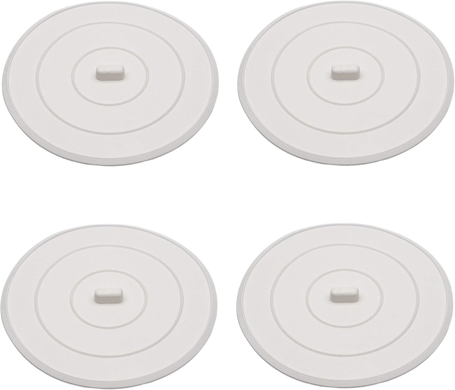 DANCO Flat Suction Sink Stopper, 5 Inch, White, 1-Pack (89042) (4, White)