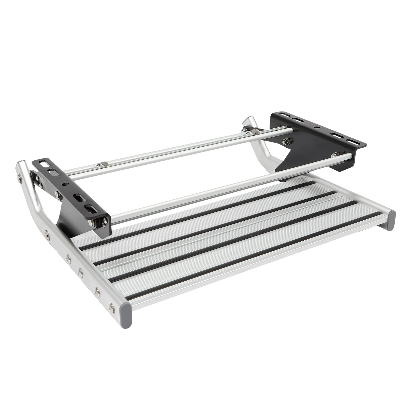 Wohnmobil Trittstufen Klappbar, Single Step, Teleskoppedal Anti-Rutsch, 54x61CM für RV Wohnmobile Reiseanhänger LKW, Tragfähigkeit 150 kg