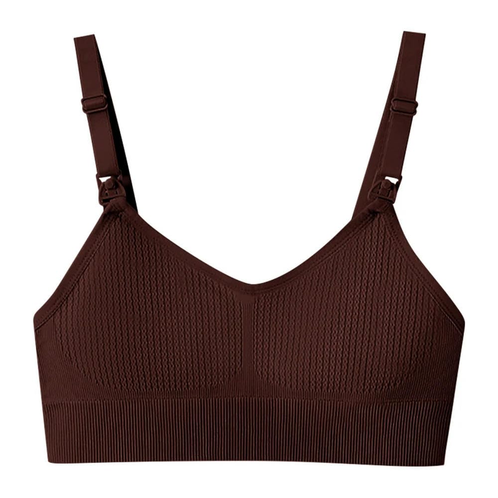 ZBDP - Reggiseni premaman e allattamento, con coppe a sollevamento completo, comodo, senza cuciture, supporto 3D, facile rilascio fibbia frontale senza pressione